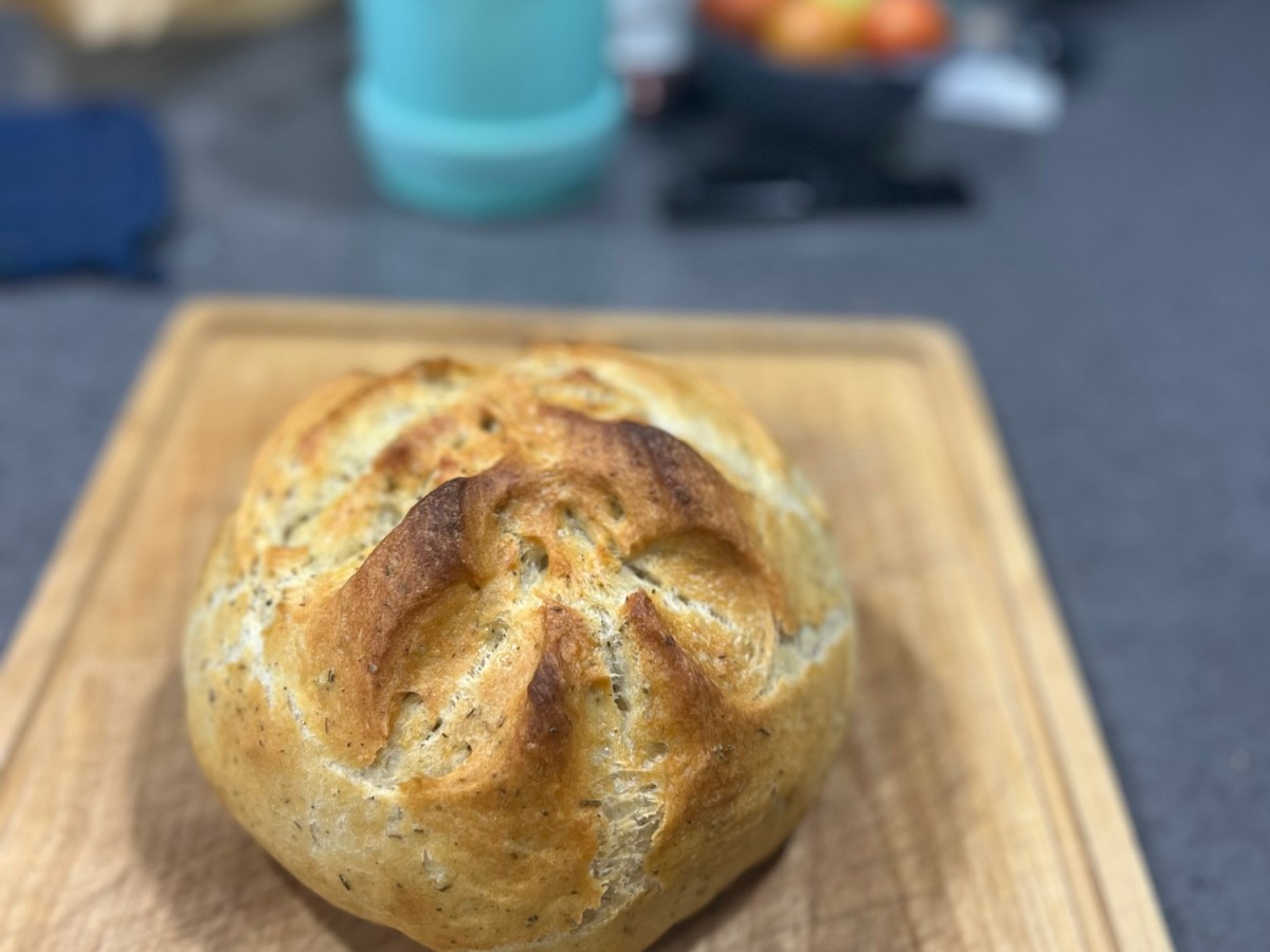 Favorite No Kneed Rosemary Thyme&nbsp;Bread